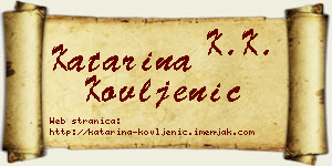 Katarina Kovljenić vizit kartica